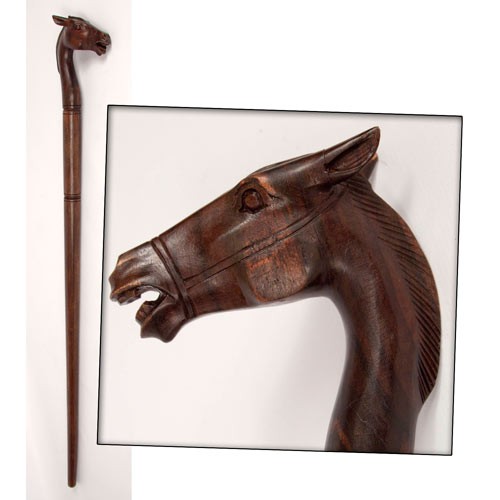 Wooden Horse Head Walking Stick